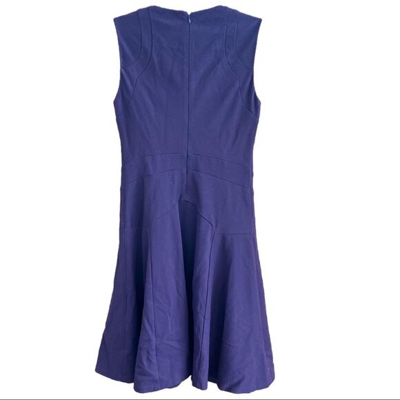 Diane Von Furstenberg Fit and Flare Dress Purple - Picture 2 of 6